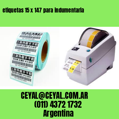 etiquetas 15 x 147 para indumentaria