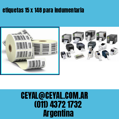 etiquetas 15 x 148 para indumentaria