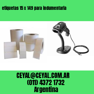 etiquetas 15 x 149 para indumentaria