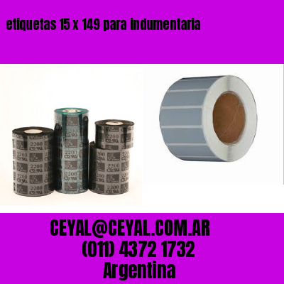 etiquetas 15 x 149 para indumentaria