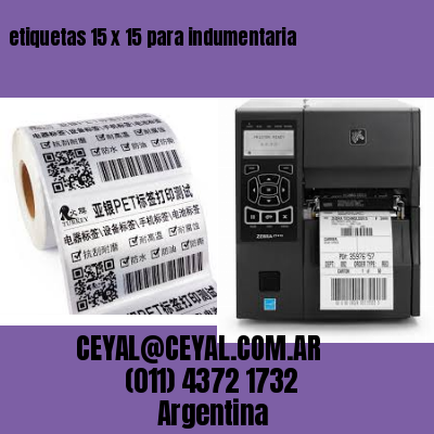 etiquetas 15 x 15 para indumentaria