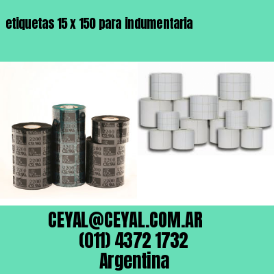 etiquetas 15 x 150 para indumentaria