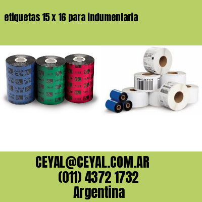 etiquetas 15 x 16 para indumentaria