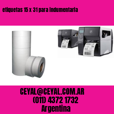 etiquetas 15 x 31 para indumentaria