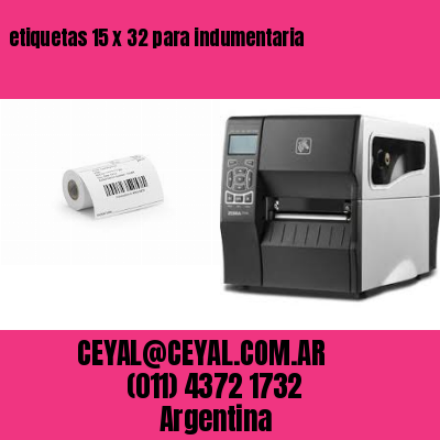 etiquetas 15 x 32 para indumentaria