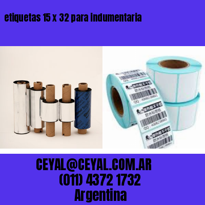 etiquetas 15 x 32 para indumentaria