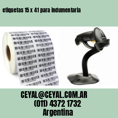 etiquetas 15 x 41 para indumentaria