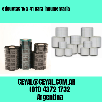 etiquetas 15 x 41 para indumentaria