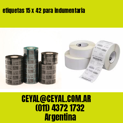 etiquetas 15 x 42 para indumentaria