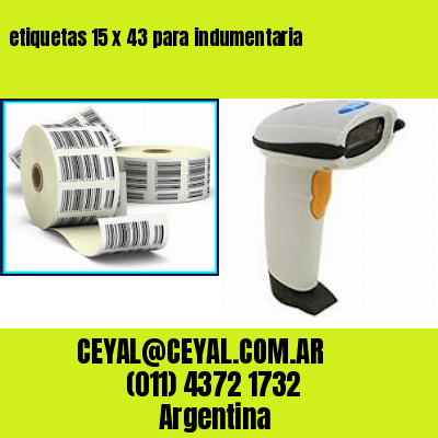 etiquetas 15 x 43 para indumentaria