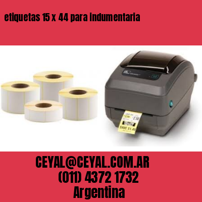 etiquetas 15 x 44 para indumentaria