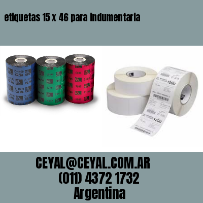 etiquetas 15 x 46 para indumentaria