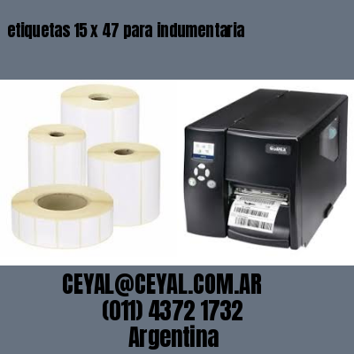 etiquetas 15 x 47 para indumentaria