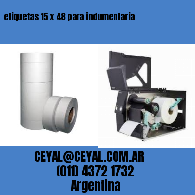 etiquetas 15 x 48 para indumentaria
