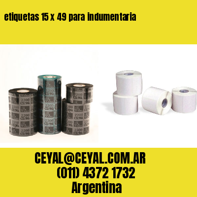 etiquetas 15 x 49 para indumentaria
