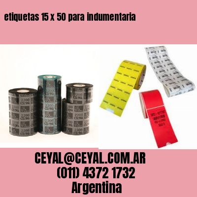 etiquetas 15 x 50 para indumentaria