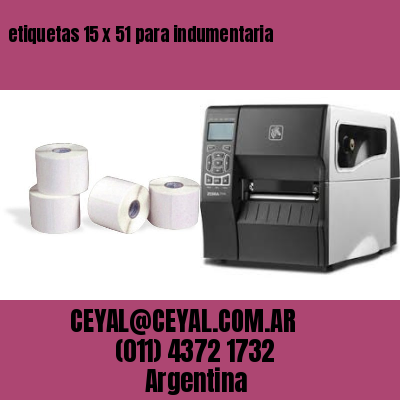 etiquetas 15 x 51 para indumentaria