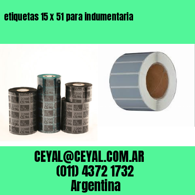 etiquetas 15 x 51 para indumentaria