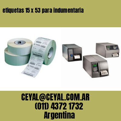 etiquetas 15 x 53 para indumentaria