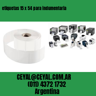 etiquetas 15 x 54 para indumentaria