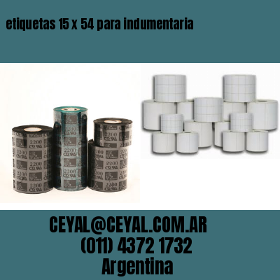 etiquetas 15 x 54 para indumentaria