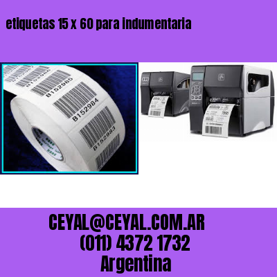 etiquetas 15 x 60 para indumentaria