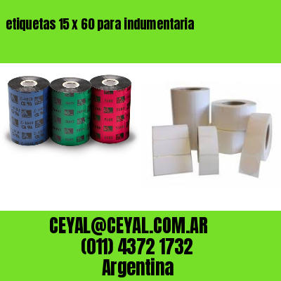etiquetas 15 x 60 para indumentaria