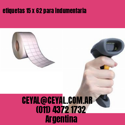 etiquetas 15 x 62 para indumentaria