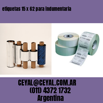 etiquetas 15 x 62 para indumentaria