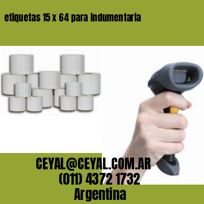 etiquetas 15 x 64 para indumentaria