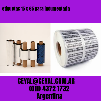 etiquetas 15 x 65 para indumentaria