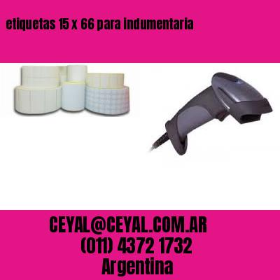 etiquetas 15 x 66 para indumentaria