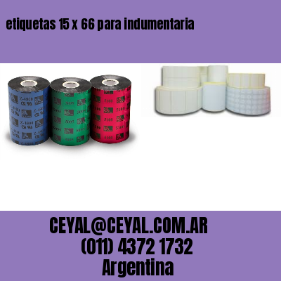 etiquetas 15 x 66 para indumentaria