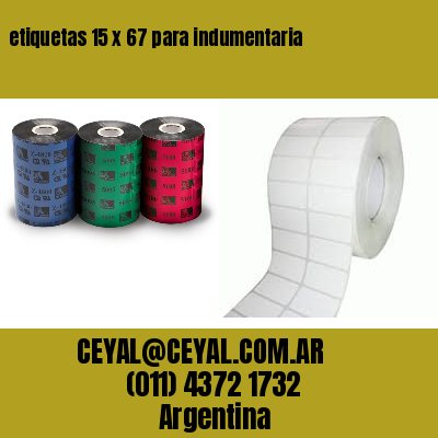 etiquetas 15 x 67 para indumentaria