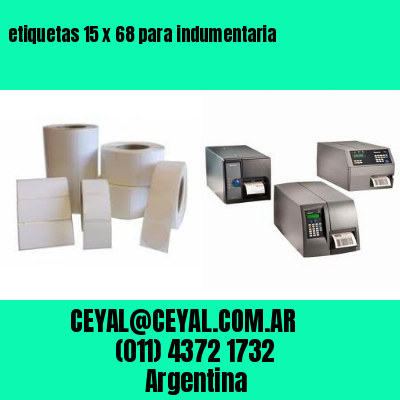 etiquetas 15 x 68 para indumentaria
