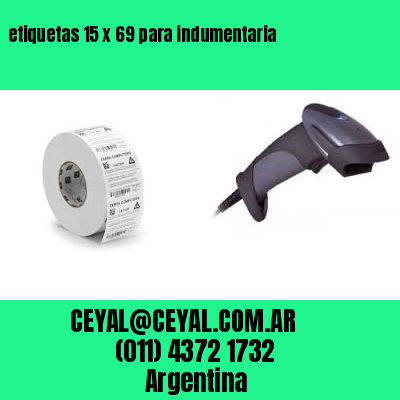 etiquetas 15 x 69 para indumentaria