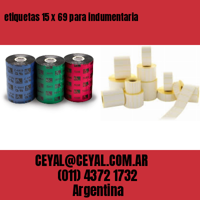 etiquetas 15 x 69 para indumentaria