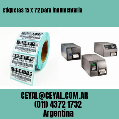 etiquetas 15 x 72 para indumentaria