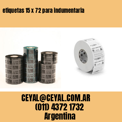 etiquetas 15 x 72 para indumentaria