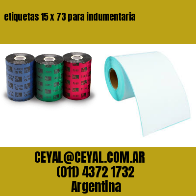 etiquetas 15 x 73 para indumentaria