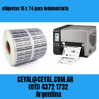 etiquetas 15 x 74 para indumentaria