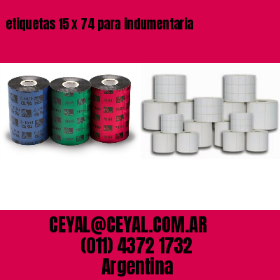 etiquetas 15 x 74 para indumentaria