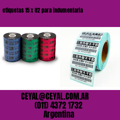 etiquetas 15 x 82 para indumentaria