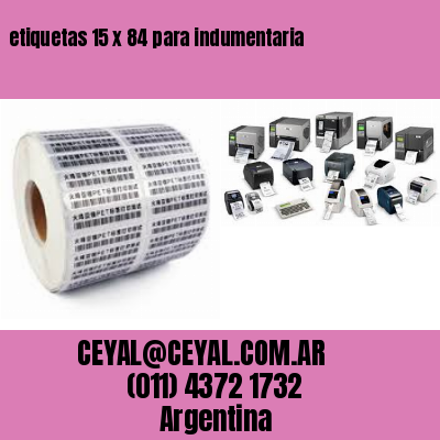 etiquetas 15 x 84 para indumentaria