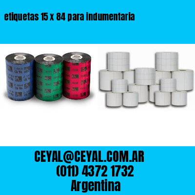 etiquetas 15 x 84 para indumentaria