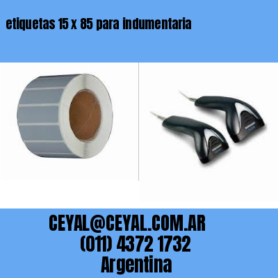 etiquetas 15 x 85 para indumentaria