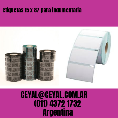 etiquetas 15 x 87 para indumentaria