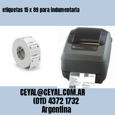 etiquetas 15 x 89 para indumentaria