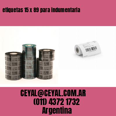 etiquetas 15 x 89 para indumentaria