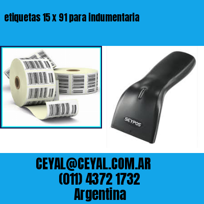 etiquetas 15 x 91 para indumentaria